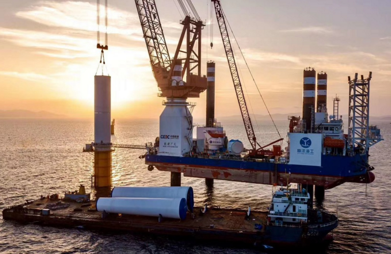 珠海金灣海上風(fēng)電項(xiàng)目風(fēng)機(jī)基礎(chǔ)施工收官